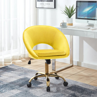 Yellow desk discount chair without wheels